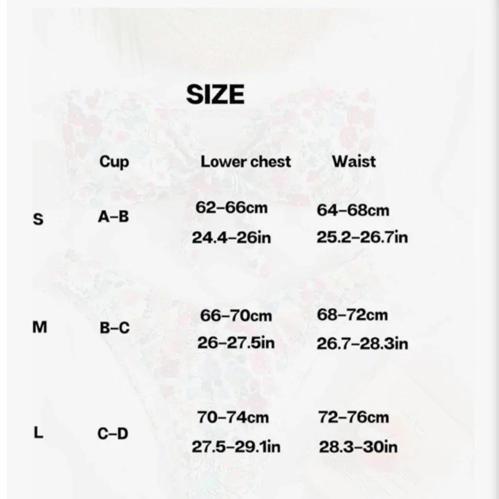 Floral Bandeau Tie Front Bikini Set Multicolor High Cut Swimsuit Large‎